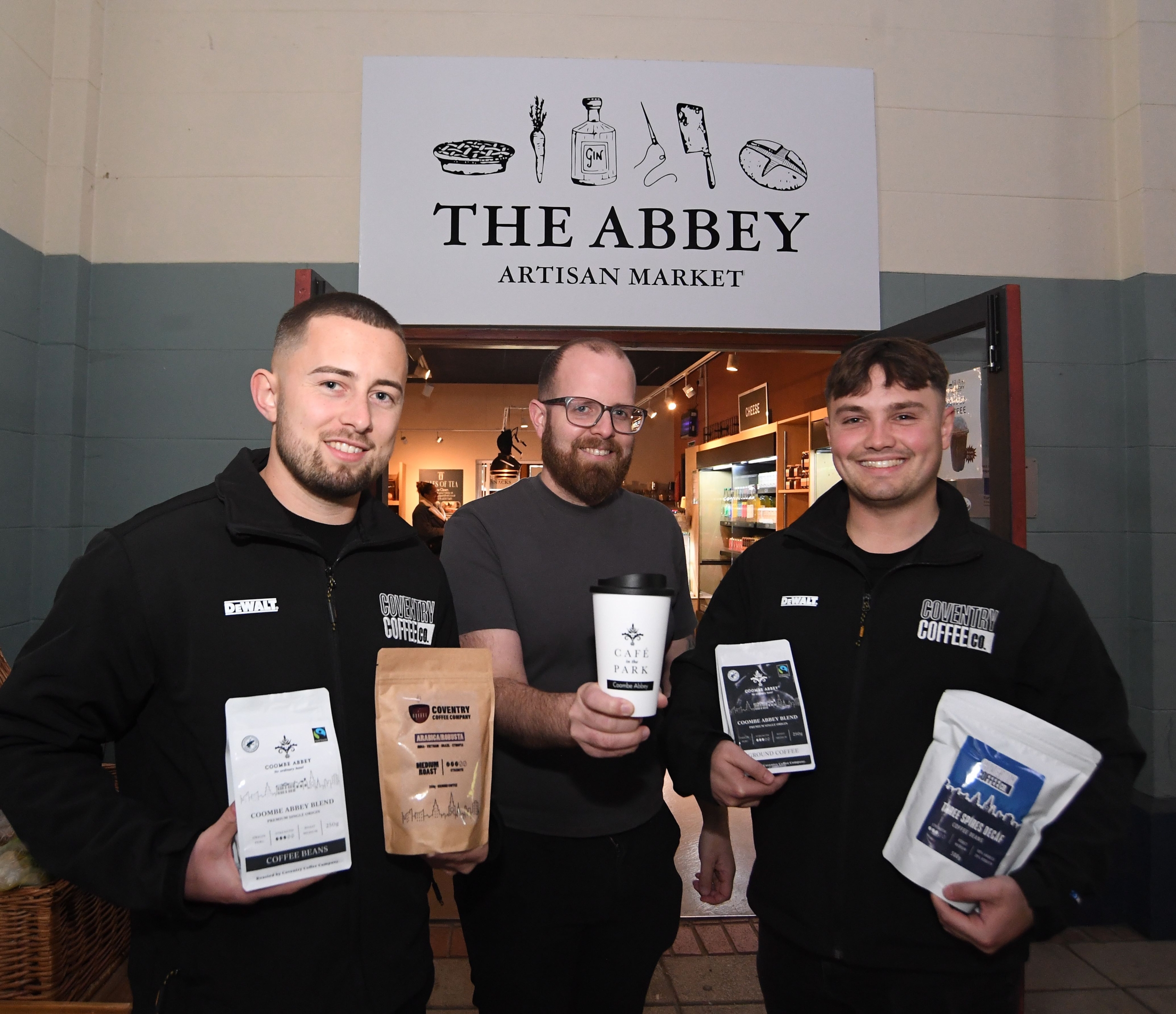 Connor Gladwin, Ryan Hobday and Harry Talbot at the Abbey Artisan Market (NOHM) - picture contributed