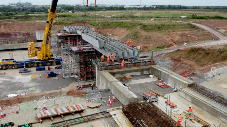 Interchange Station takes step forward with bridge progress. Picture: HS2