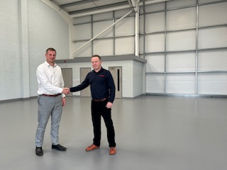 Ben Truslove, joint managing director of John Truslove with Michael Burton, managing director Ortlinghaus UK Ltd - picture contributed