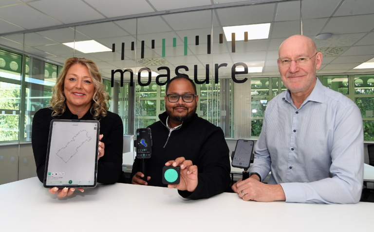 From left: Jane Talbot, Mo Hussain, and Alan Rock with new Moasure 2 products at its premises at the Warwick Innovation Centre - picture contributed